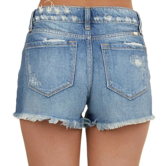 New KanCan Distressed Cutoff Denim Jean Shorts - Picture 7 of 9
